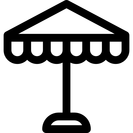 paraguas Basic Rounded Lineal icono