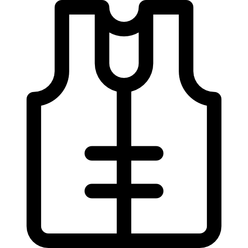 chaleco salvavidas Basic Rounded Lineal icono