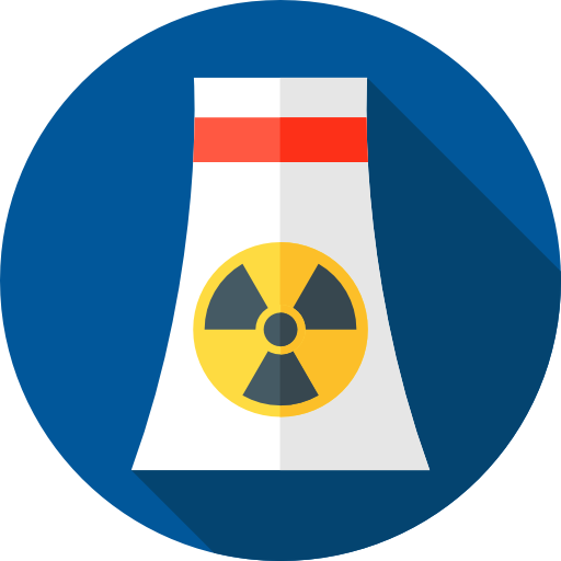 Nuclear plant Flat Circular Flat icon