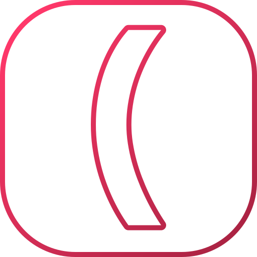 오픈 브라켓 Generic gradient outline icon