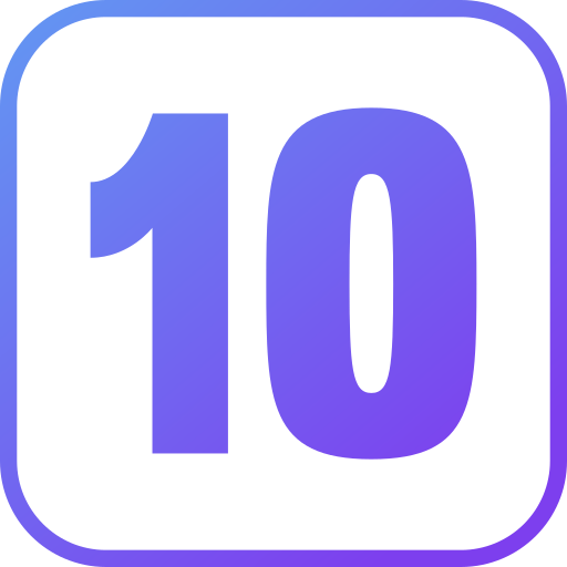nummer 10 Generic gradient fill icon