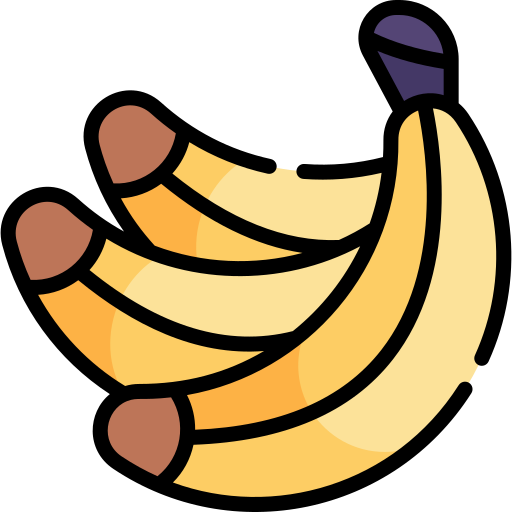 Banana Kawaii Lineal color icon
