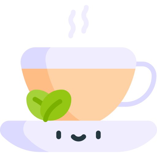 tasse à thé Kawaii Flat Icône