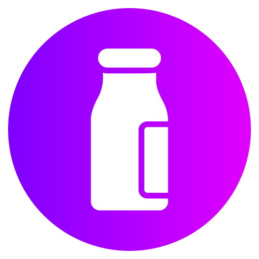 bottiglia di latte Generic gradient fill icona