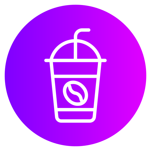 ijskoffie Generic gradient fill icoon