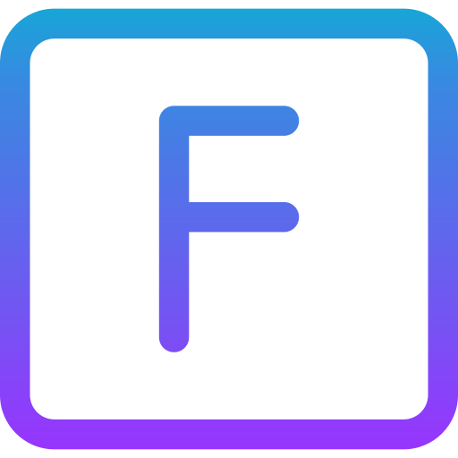 brief f Generic gradient outline icoon