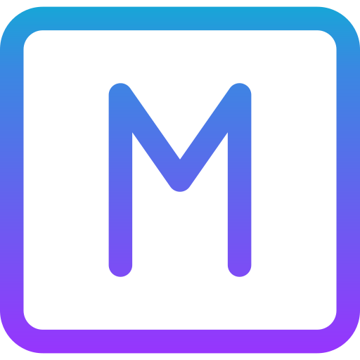 litera m Generic gradient outline ikona