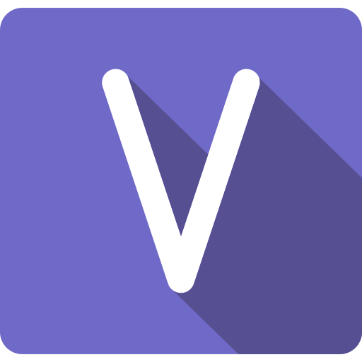 Letter v Generic color fill icon