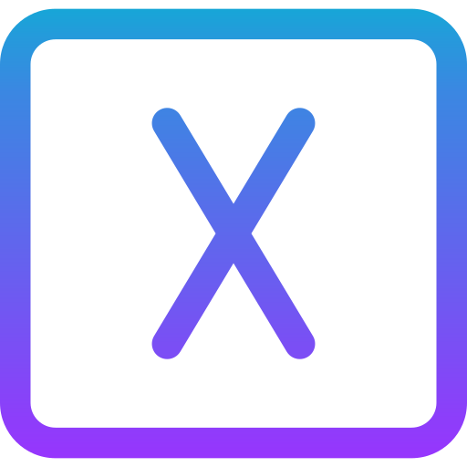 文字x Generic gradient outline icon