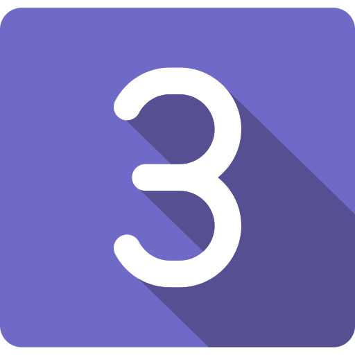 numero 3 Generic color fill icono