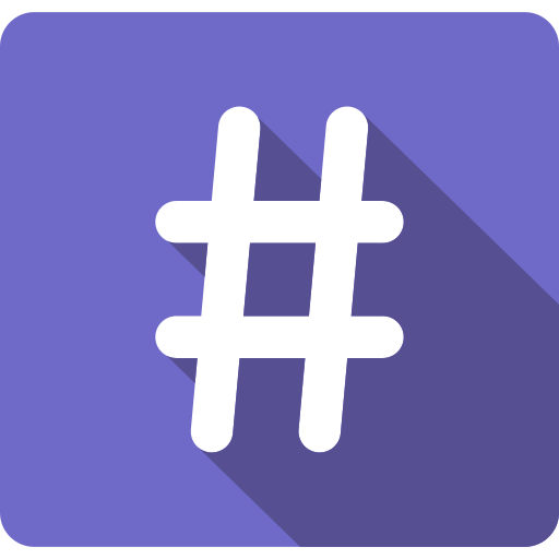 hashtag Generic color fill icon