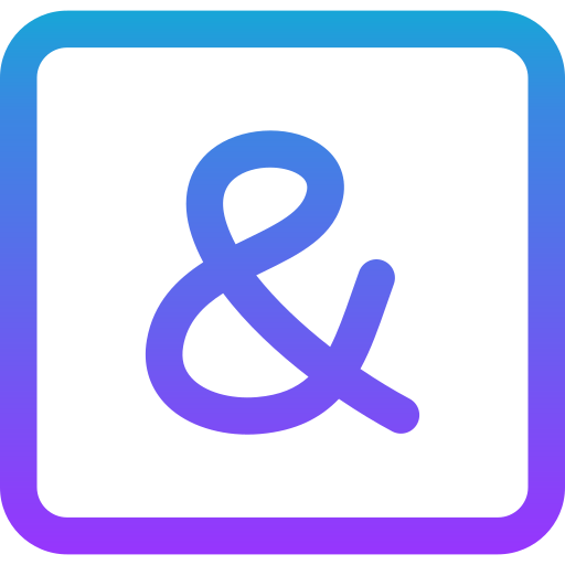 ampersand Generic gradient outline icono