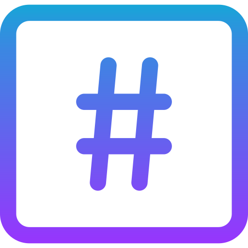 hashtag Generic gradient outline Icône
