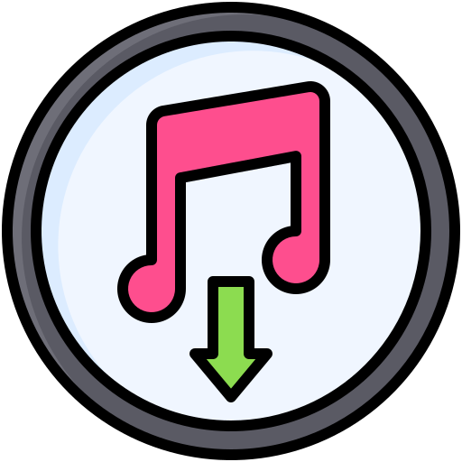 muziek downloaden Generic color lineal-color icoon