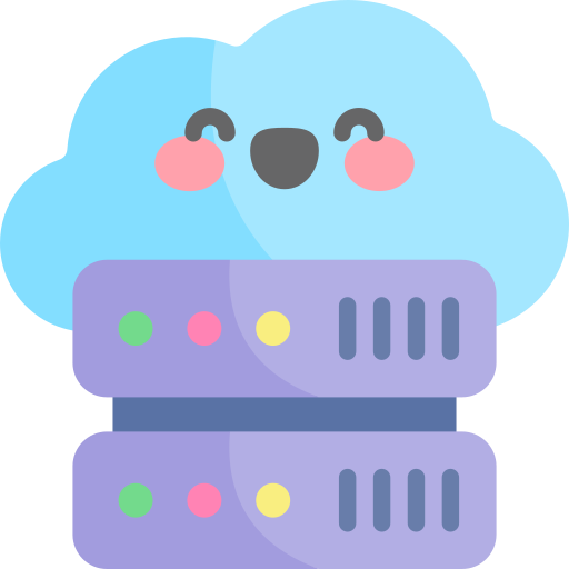 cloud-server Kawaii Flat icoon