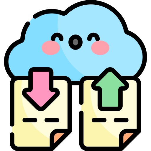 datentransfer Kawaii Lineal color icon