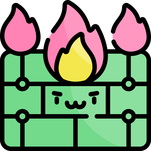 firewall Kawaii Lineal color icon