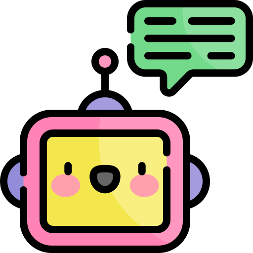 chatbot Kawaii Lineal color icoon