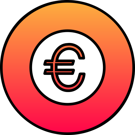 euro Generic gradient lineal-color ikona