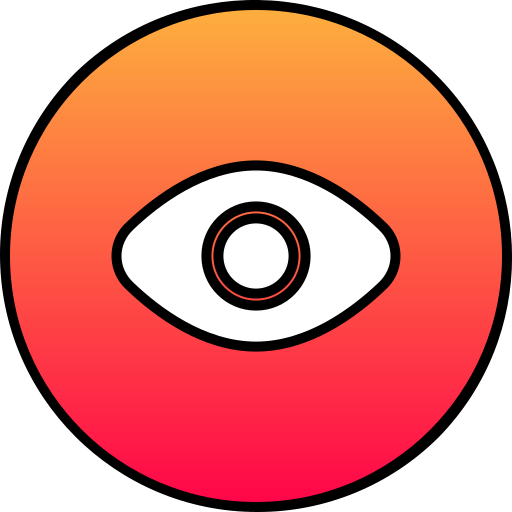 ojo Generic gradient lineal-color icono