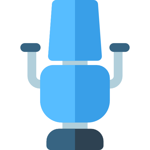silla de dentista Basic Rounded Flat icono