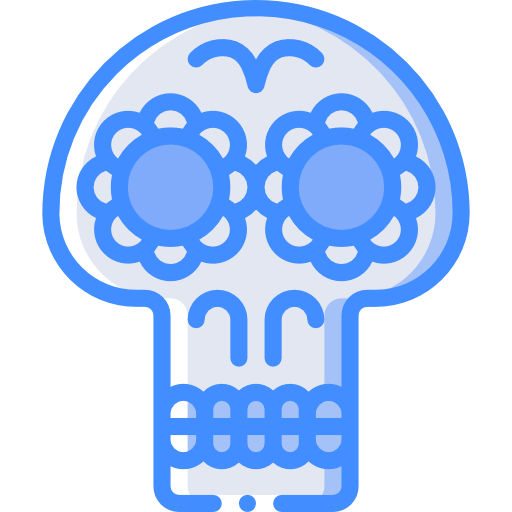 Skull Basic Miscellany Blue icon