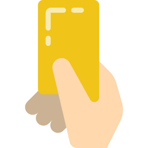 Yellow card Basic Miscellany Flat icon