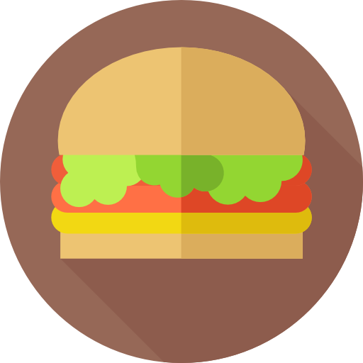 hamburger Flat Circular Flat icona