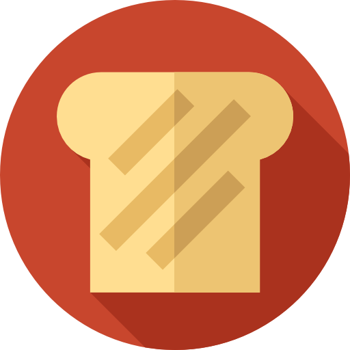 toast Flat Circular Flat icon