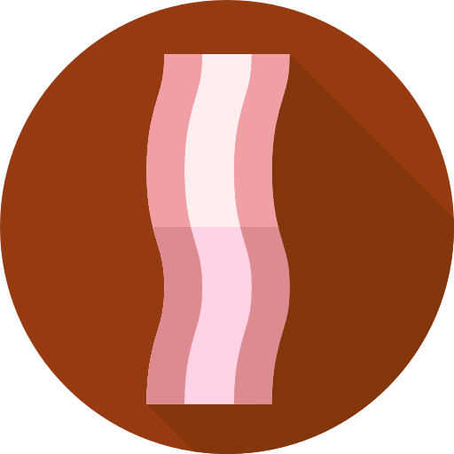 bacon Flat Circular Flat Icône