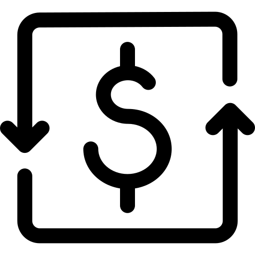 dólar Basic Rounded Lineal icono