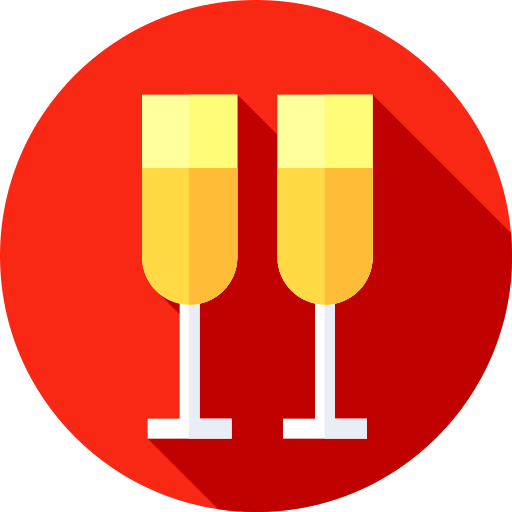 Champagne Flat Circular Flat icon