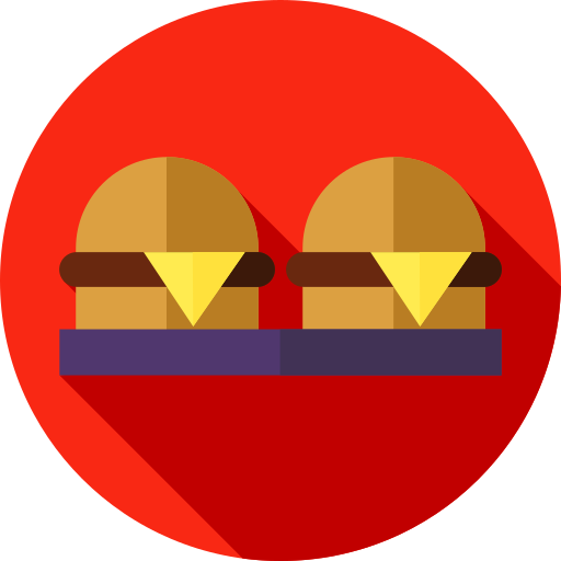 Гамбургеры Flat Circular Flat иконка