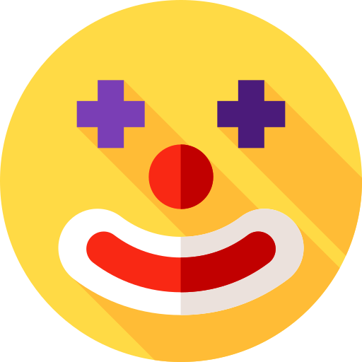 Clown Flat Circular Flat icon