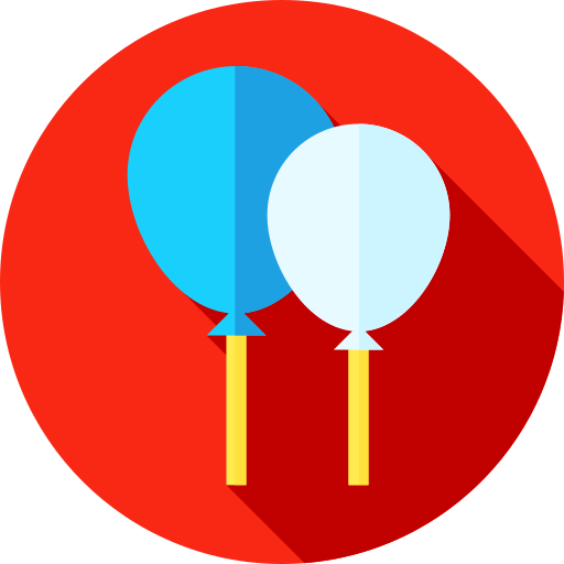 ballonnen Flat Circular Flat icoon