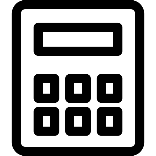 calculatrice Basic Rounded Lineal Icône