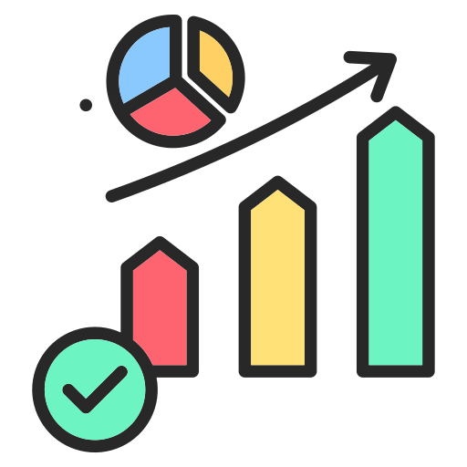 statystyki inferencyjne Generic color lineal-color ikona