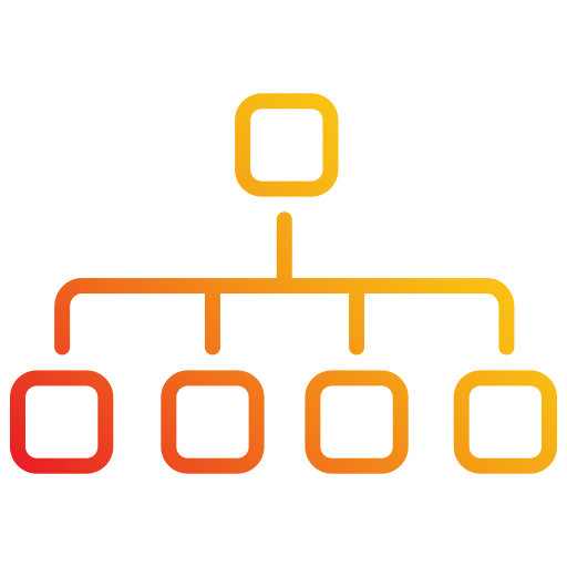 structure de données Generic gradient outline Icône
