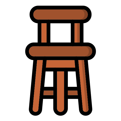 바 의자 Generic color lineal-color icon
