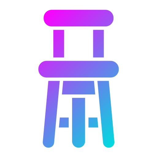 krzesło barowe Generic gradient fill ikona