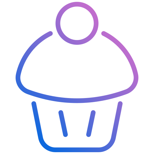 cupcake Generic gradient outline icoon
