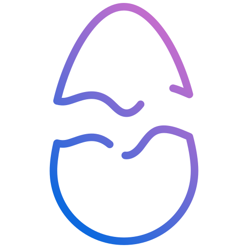 Разбитое яйцо Generic gradient outline иконка
