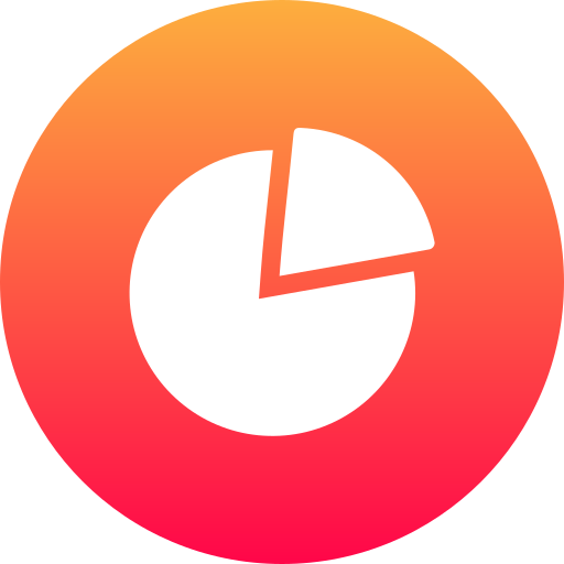 gráfico circular Generic gradient fill icono
