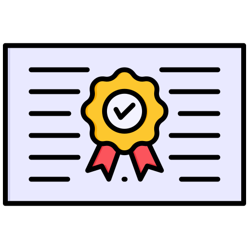 Certification Generic color lineal-color icon