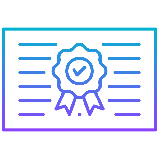 Certification Generic gradient outline icon