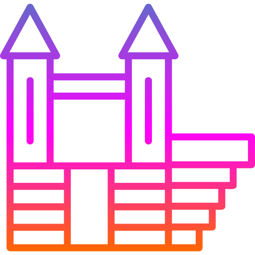 Надувной замок Generic gradient outline иконка