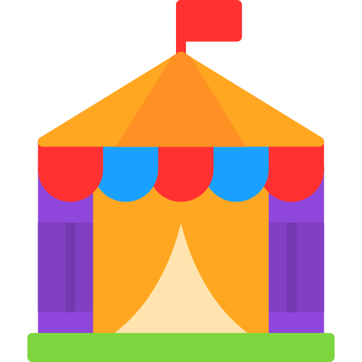 Цирковая палатка Generic color fill иконка