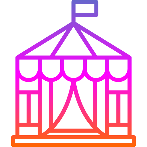 Цирковая палатка Generic gradient outline иконка