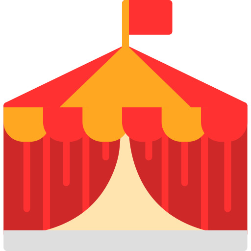서커스 텐트 Generic color fill icon