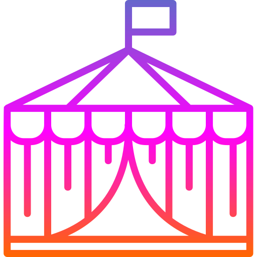 Цирковая палатка Generic gradient outline иконка